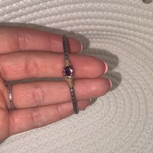 EarthGrace Purple Birthstone Solitaire Bracelet